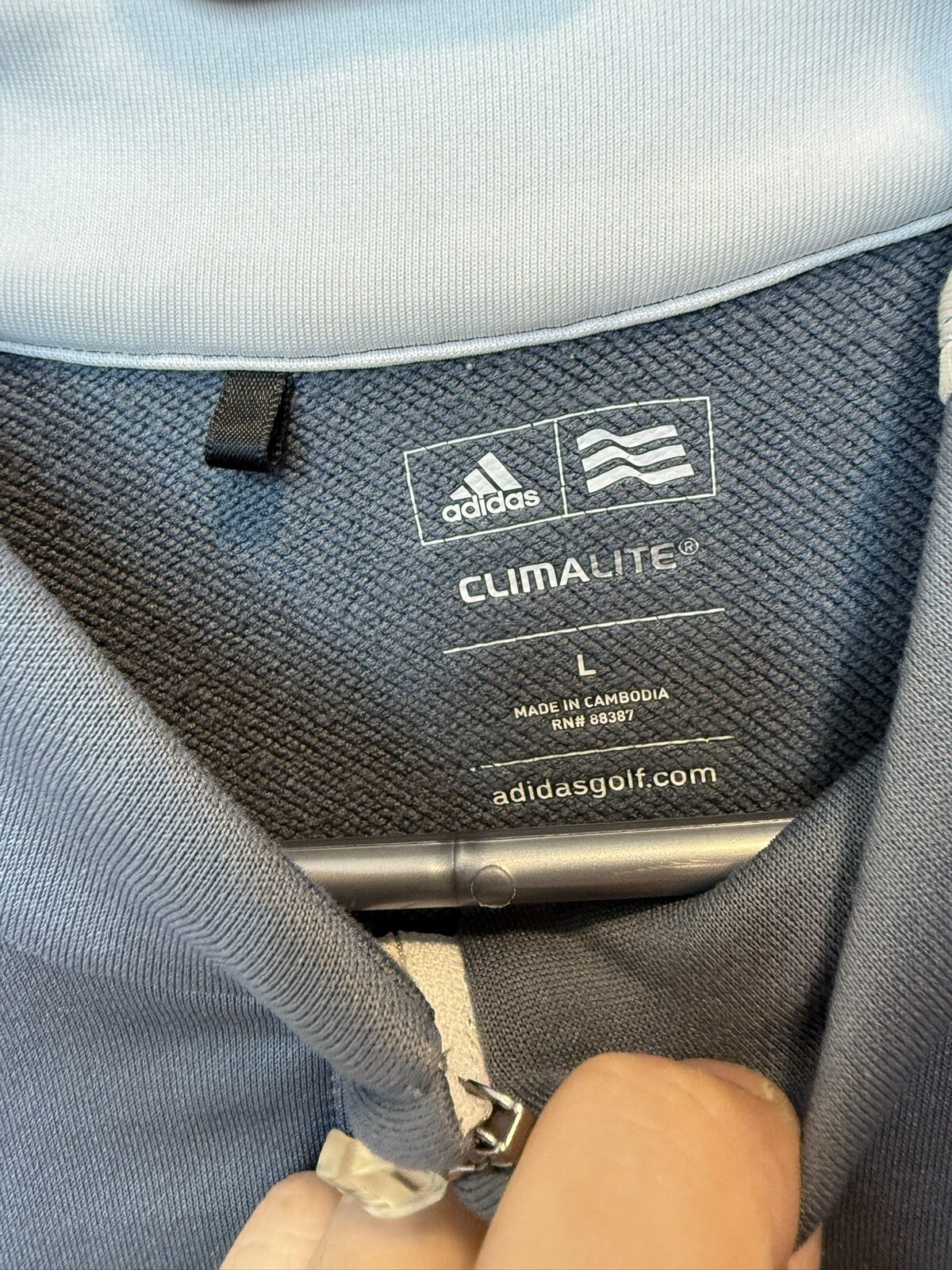 Adidas Jacket Men's Size L Gray Full Zip Climalite Linger Longer Invitational thumbnail 3