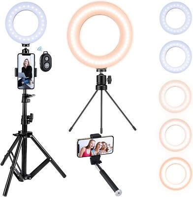 Ring Light BH377A Tripod Kit Adjustable Tripod Remote Control & Selfie