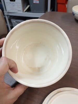 Vintage Oxford Ware (unmarked)Stoneware crock bowl w Lid  display picture 1