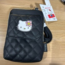 Hello kitty Sanrio kawaii Phone  card holder Black bag Unused