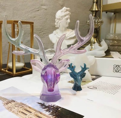Deer Silicone Resin Mold,Antler Silicone Molds Set,Epoxy Resin Casting Mold, Ear