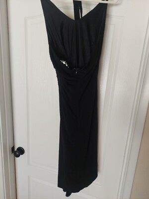 laundry by shelli segal asymmetrical dress Laundry by Shelli Segal Asymmetrical Black Halter Dress Style #L4558 RN #52549