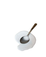 Display Faux Food Prop Milk Spill With Spoon New