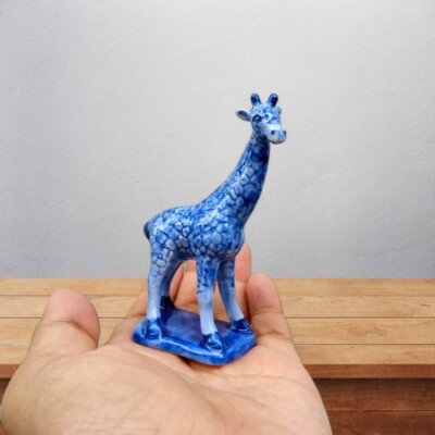 Ceramic Giraffe Miniature Figurine Ceramic Hand Painted Statues Figurines Animal