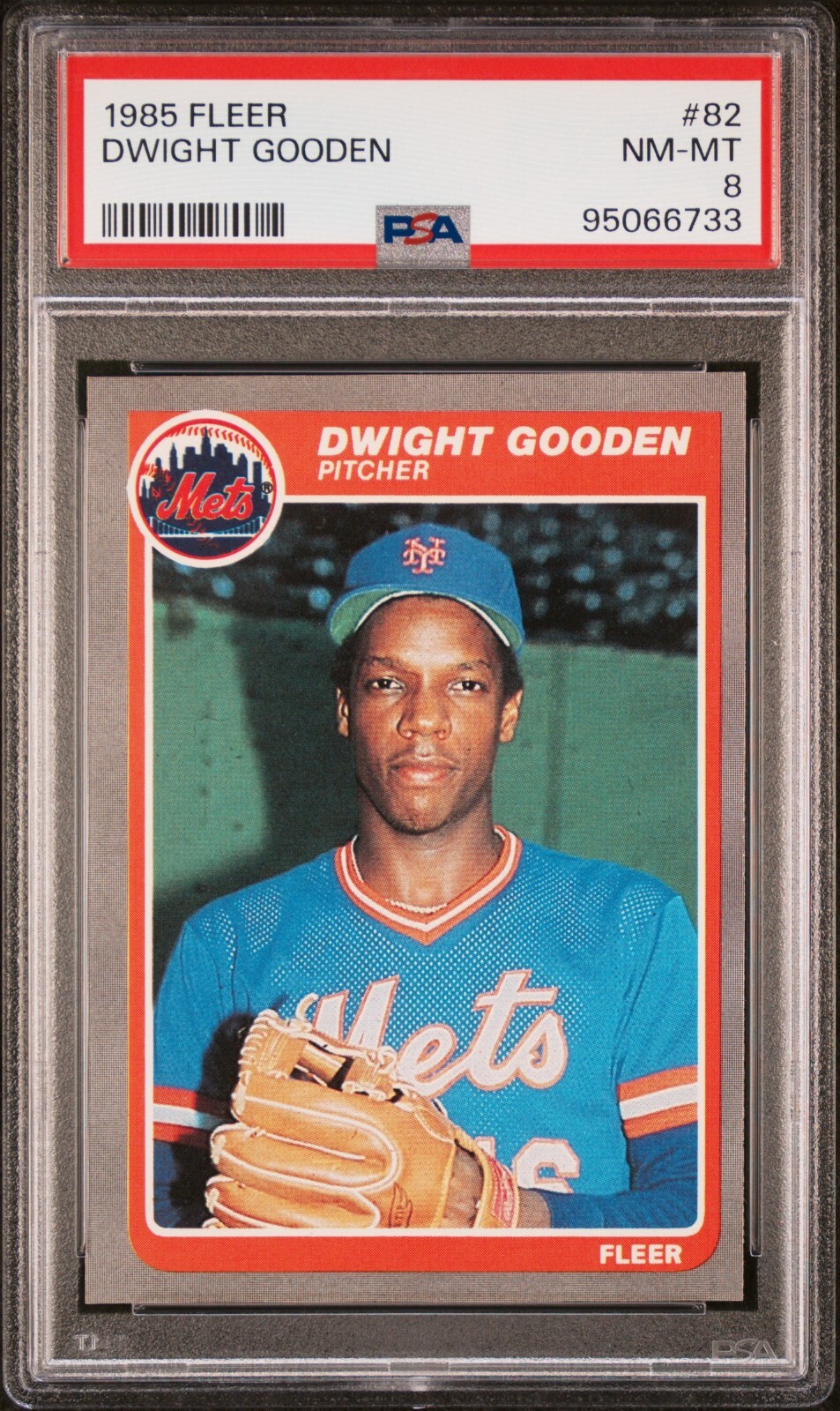 1985 Fleer #82 DWIGHT GOODEN RC New York Mets PSA 8 NM-MT Rookie Card