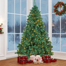 Artificial Christmas Tree with Lights Holiday Party Home Decorations 4/5/6/7FT