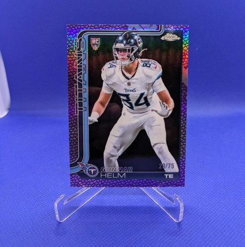 Topps 2025 Topps Chrome Gunnar Helm Rookie #305 Tennessee Titans 29/75