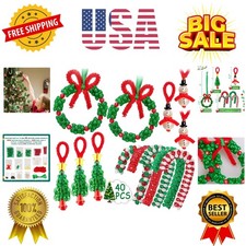 Christmas Crafts for Kids Adults Families, Beaded Ornament Kit to Make Wreath...