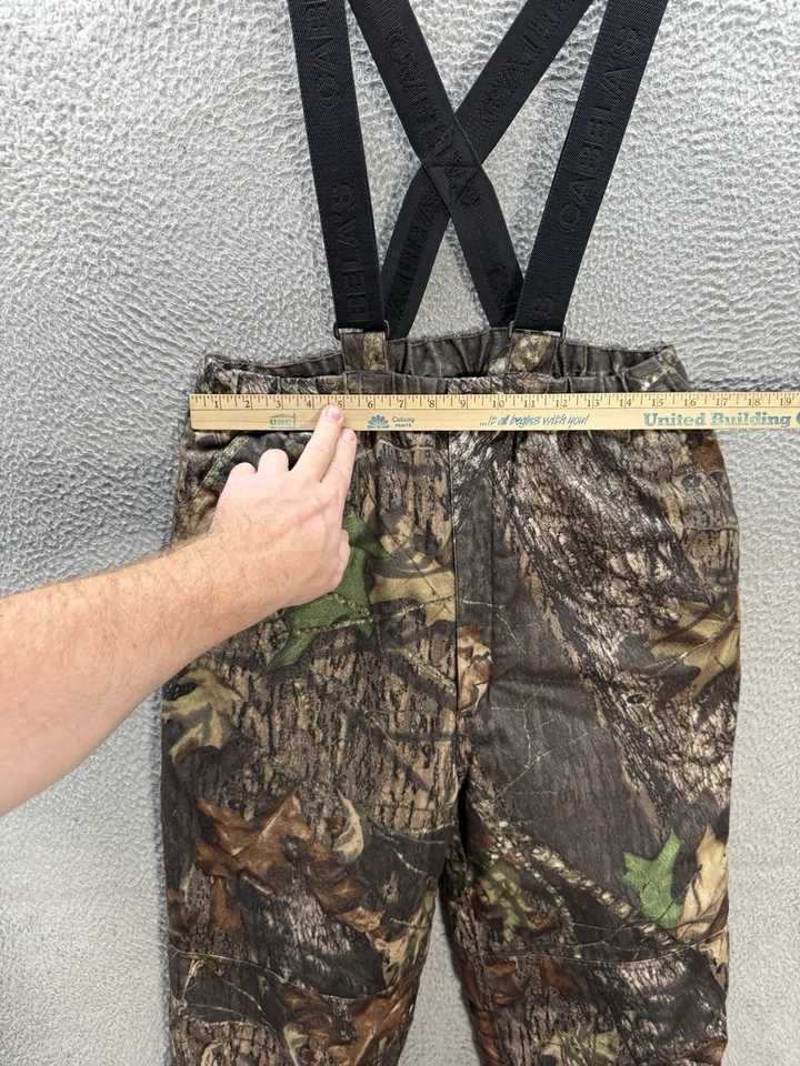 Cabelas Pants Youth 2XL XXL Camouflage Suspenders Insulated Mossy Oak Break Up - Image 3 of 4