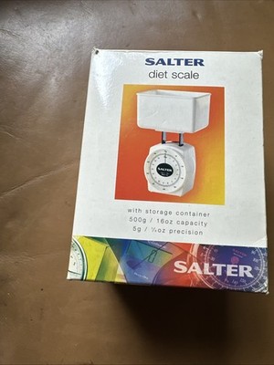Bin Salter kompakte mechanische Küchenwaage Diätwaage, 500 g Kapazität, 5 g messen