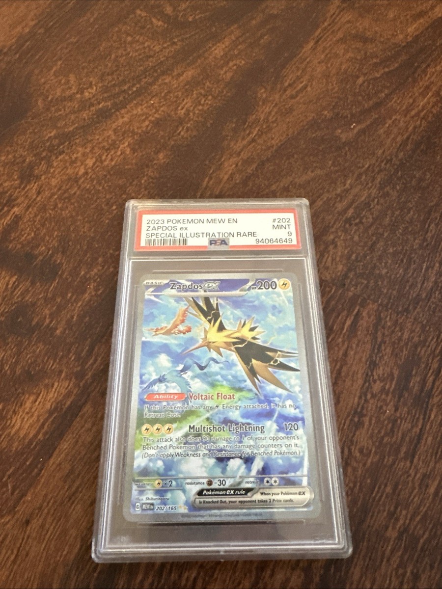 PSA 9 Zapdos EX 202/165 Special Illustration Rare Scarlet & Violet
