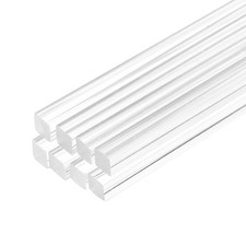 8pcs Acrylic Square Rods 1/2" x 10" Clear Acrylic Dowel Rods Sticks