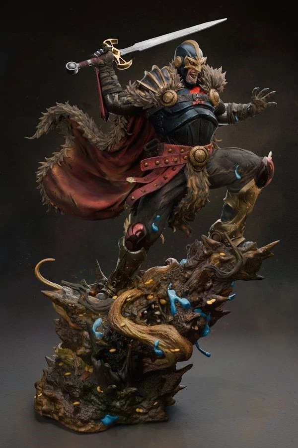 Kit modelo estátua escultura em resina Cavaleiro Negro Marvel sem pintura/desmontada - Imagem 2 de 4