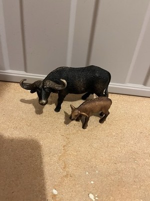 Schleich Water Buffalo Adult And Calf Retired Pre Owned