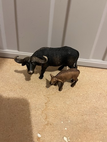 Schleich Water Buffalo Adult And Calf Retired Pre Owned