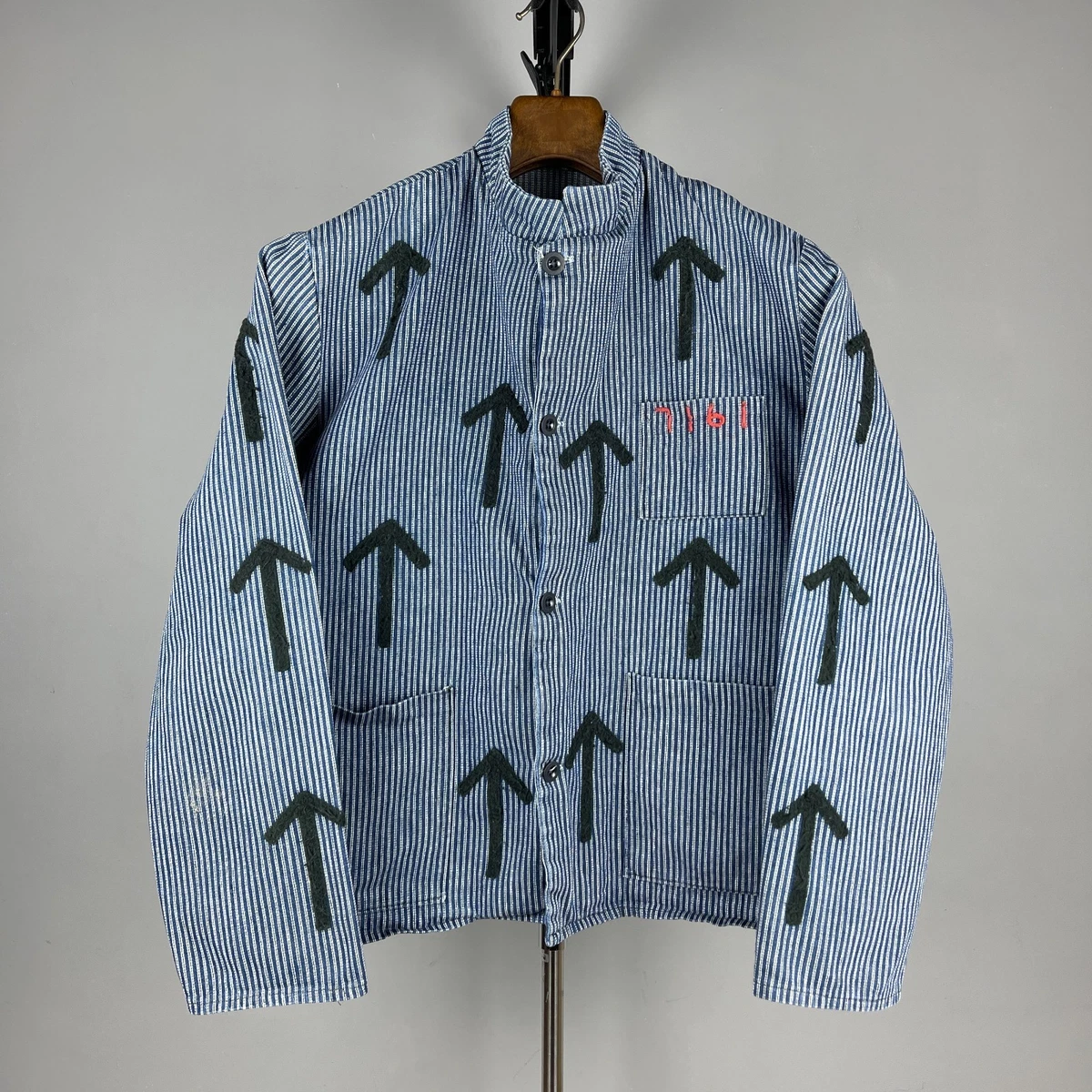 Blouson Bleu Travail Vintage - Veste Cycliste Mixte Taille 34 Coton - Occasion Très Bon état