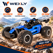 RC Remote Control Car Monster Truck 2WD Off-Road LED Lights 20KM/H Toy Gift