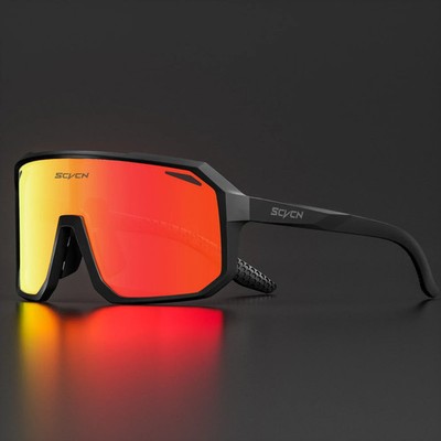 SCVCN Fahrradbrille Sportbrille UV400 Verspiegelt MTB Rennrad Radbrille