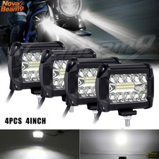 4PCS 4" LED Pod Lights Spot Flood Combo Off Road Work Lights Jeep Truck ATV UTV