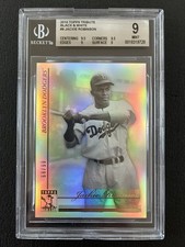 Jackie Robinson /99 BGS 9 2010 Topps Tribute Black White Refractor 9.5 Subgrades