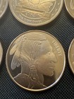 Lot of 20 • 1 AVDP oz .999 Fine Copper Buffalo Indian Head Design Rounds BU — photo 2