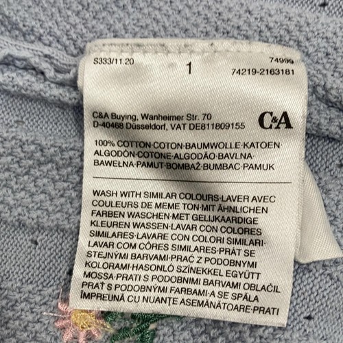 Clockhouse by C&A, Strickjacke, Damen, Größe: S, Blau, Baumwolle, Blumen #kMO - Bild 4 von 5