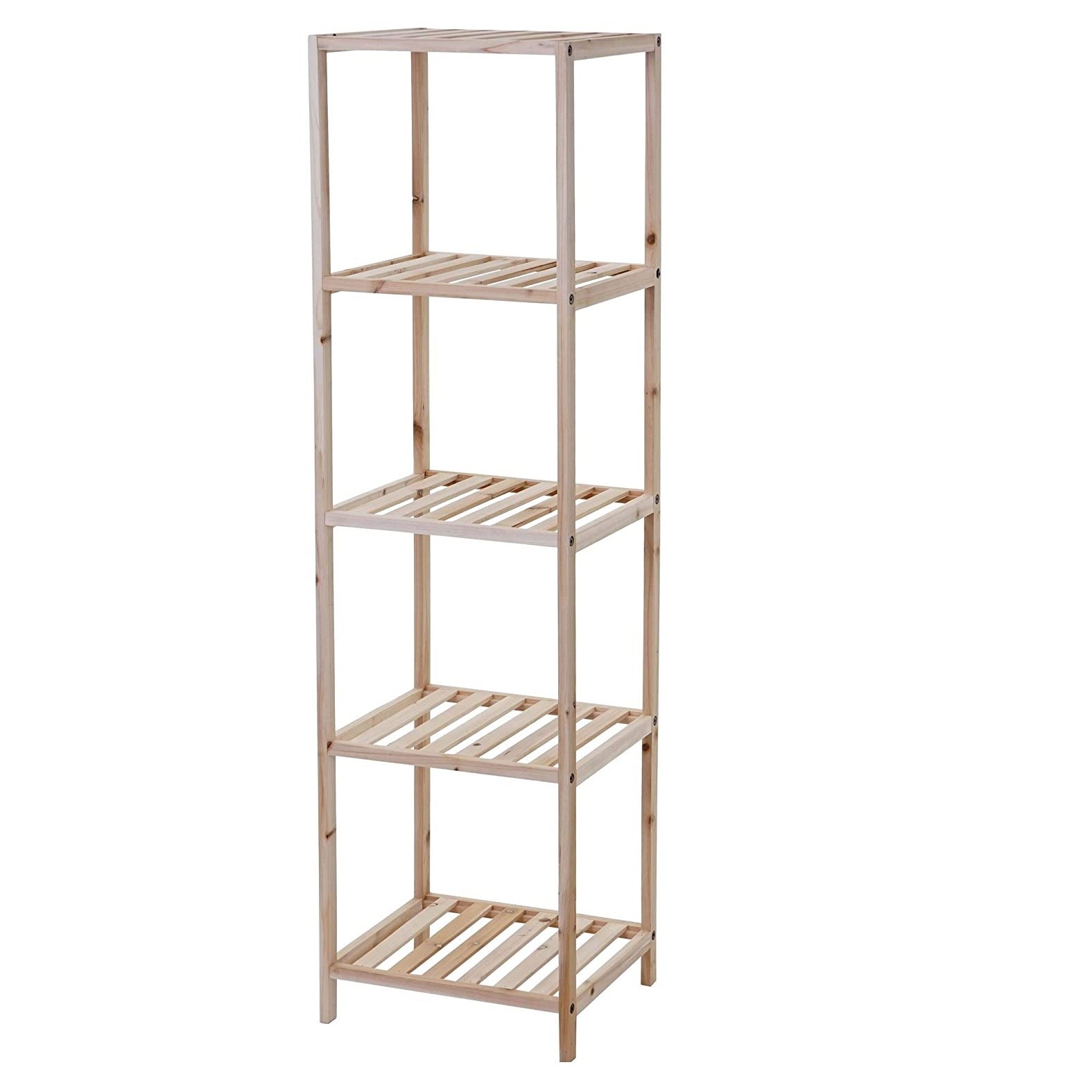 Scaffalatura in Legno Abete 5 Ripiani 35x30xH130 cm | Multiuso 636406