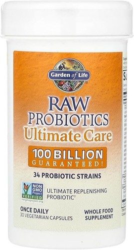 Garden of Life, RAW Probiotics 100 Billion CFU, Shelf-Stable, 30Caps Exp 04/2026 - Afbeelding 2 van 4