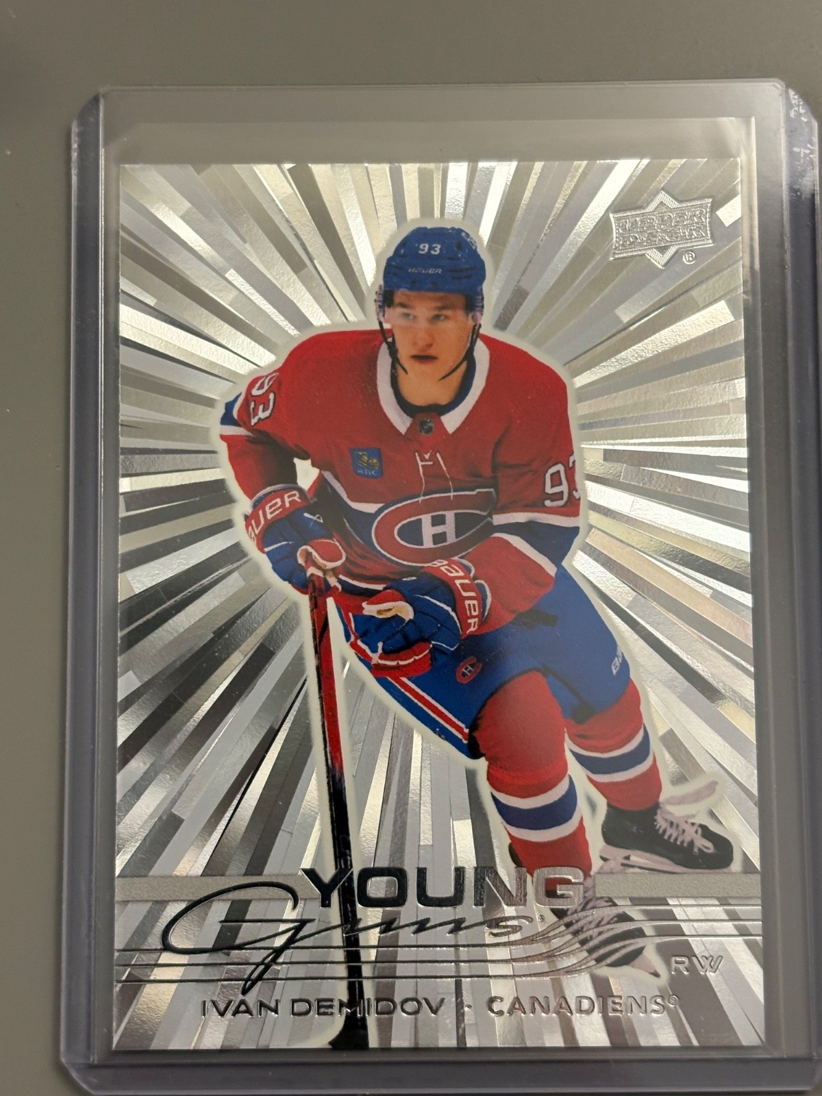 2025 Upper Deck Series 1 #205 Ivan Demidov Outburst Silver Young Guns RC