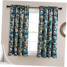 Dolores Light Filtering Window Panels, Pair, 52" 52"W x 63"L Pack of 2 Navy