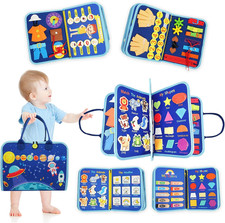 Busy Board for Toddlers 1-3 Sensory Busy Book for 1 Year Old Boys Girls Montess
