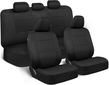 BDK PolyPro Car Seat Covers Full Set Black Split Bench for Car Truck SUV