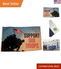Support Our Troops Nylon Decorative Flag, Made in The , 3x5'