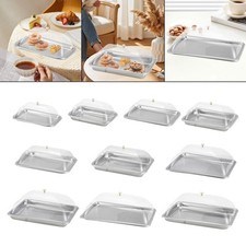 304 Stainless Steel Serving Tray with Dome Lid for Kitchen Dessert Cake