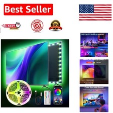 USB-Powered 9.84ft Multicolor LED TV Backlight Strip with Remote App Control