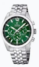 Orologio FESTINA Timeless Chronograph F20742/5 Verde con cinturino in acciaio
