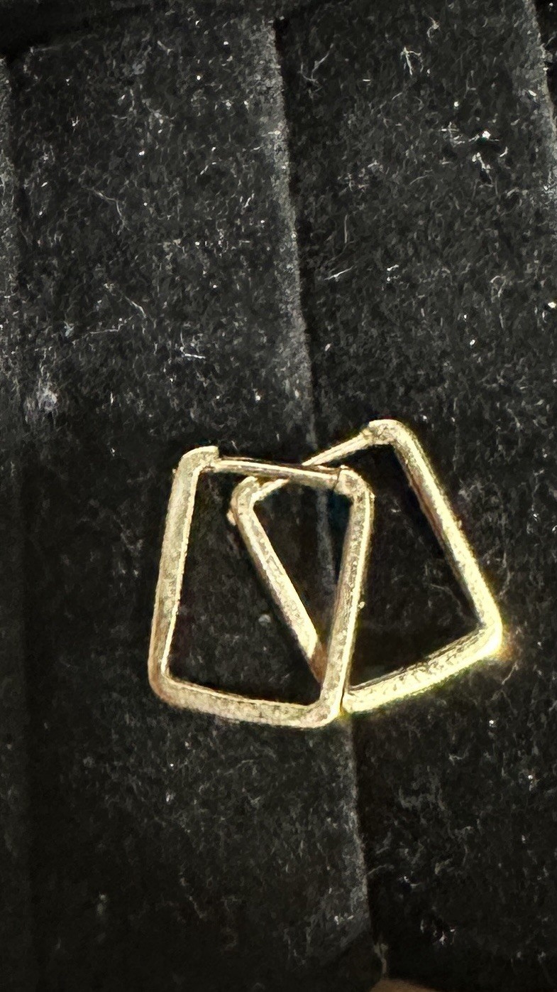 14k Rectangular Hoops - image 1
