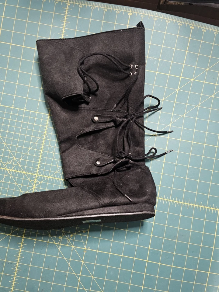 Botas LARP Renn Faire Villager - Terciopelo Talla 12/13 Grandes Foto 3 de 4
