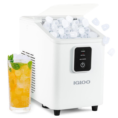 Maquina hielo encimera autolimpiable portatil 26 lbs/dia 8 pzas cada 7 to 8 min