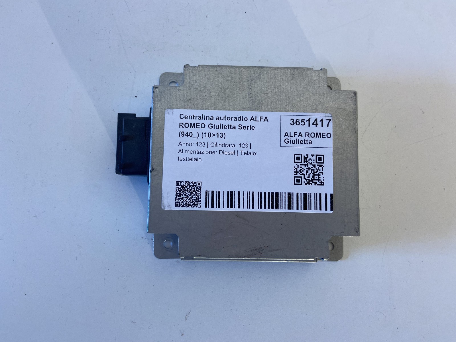 CENTRALINA AUTORADIO PER ALFA ROMEO Giulietta Serie (940_) 50520764 p5 (10>13)