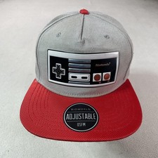 Nintendo NES Controller Hat Cap Snap Back Mens One Size Gray Red Bioworld Retro
