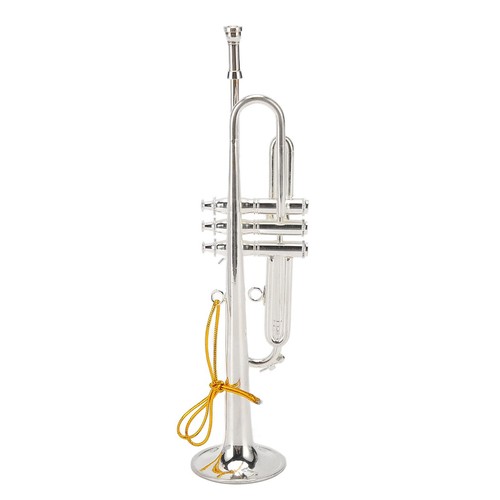 Tromba in miniatura 14 cm 5,5 pollici argento rame squisita mini tromba realistica D RYZ - Foto 1 di 22
