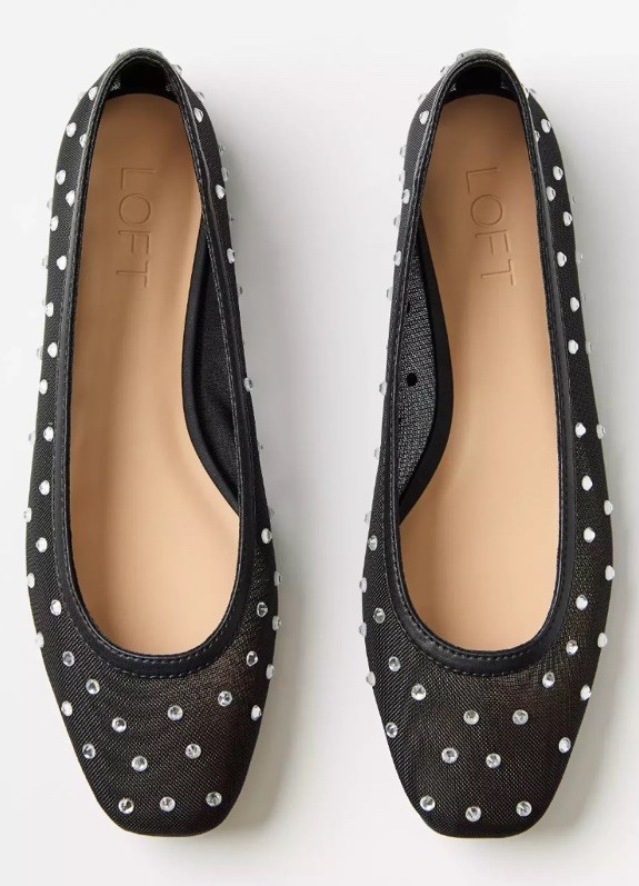 New! Loft Sparkle Mesh Ballet Flats size 10.5