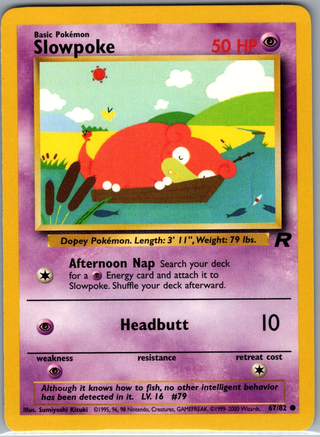 Slowpoke 67/82 Non Holo Team Rocket - Pokemon Card - NM