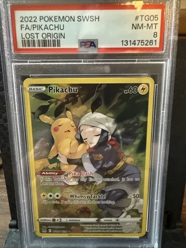 Full Art - Pikachu Pokémon Sword & Shield Lost Origin Trainer Gallery PSA 8
