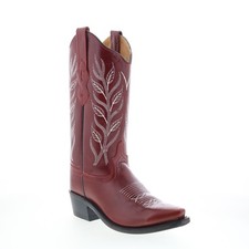 Jama Old West LF1574 Damen Rot Leder Stiefel