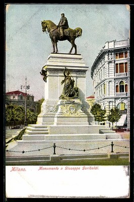Milano, Monumento a Giuseppe Garibaldi, Ansichtskarte 
