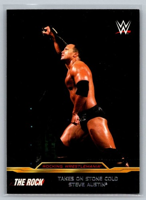 #ad The Rock Takes on Stone Cold Steve Austin 2015 Topps WWE Road to Wrestlemania $0.99