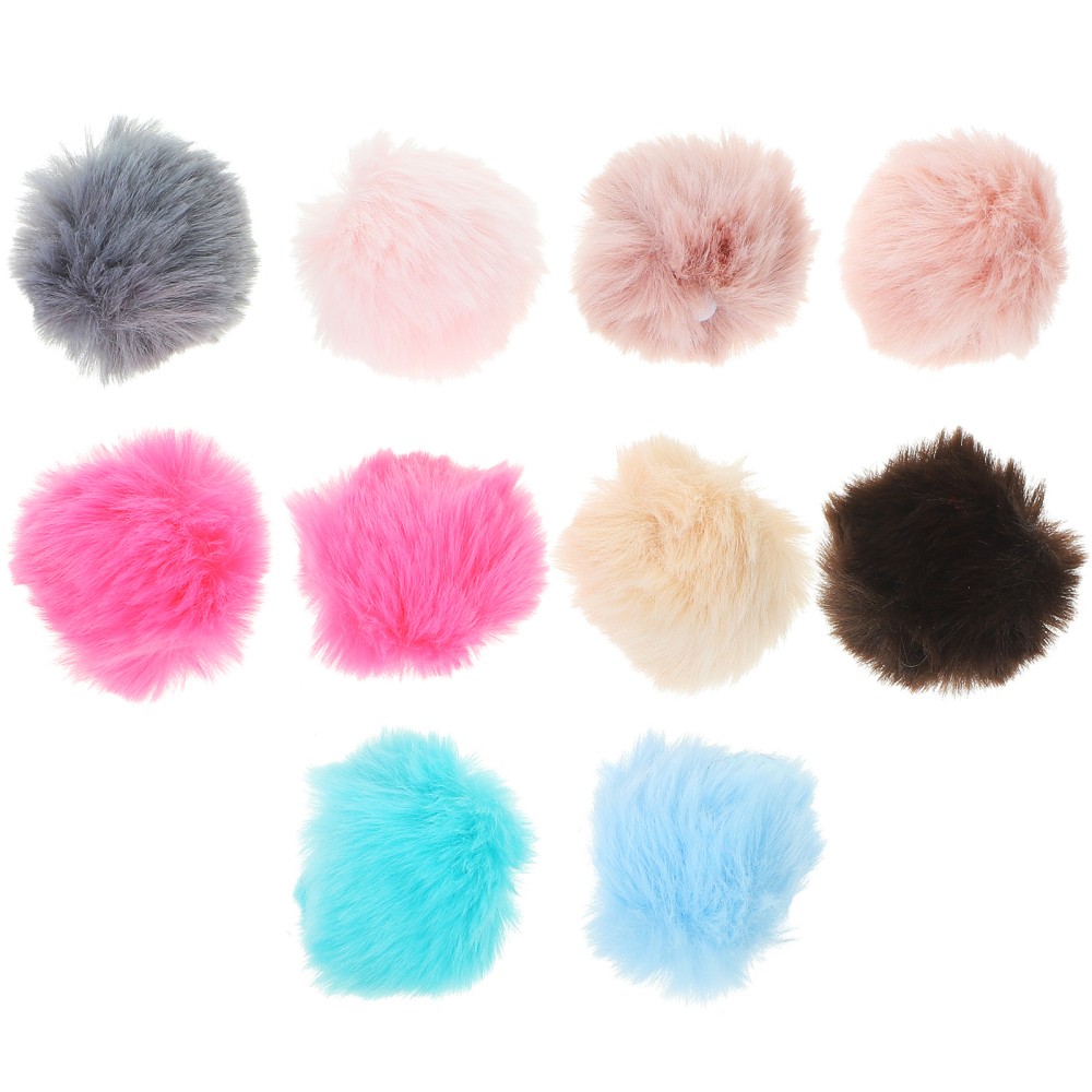 10-Piece Fluffy Cat Toy Set with Craft Poms for Kittens