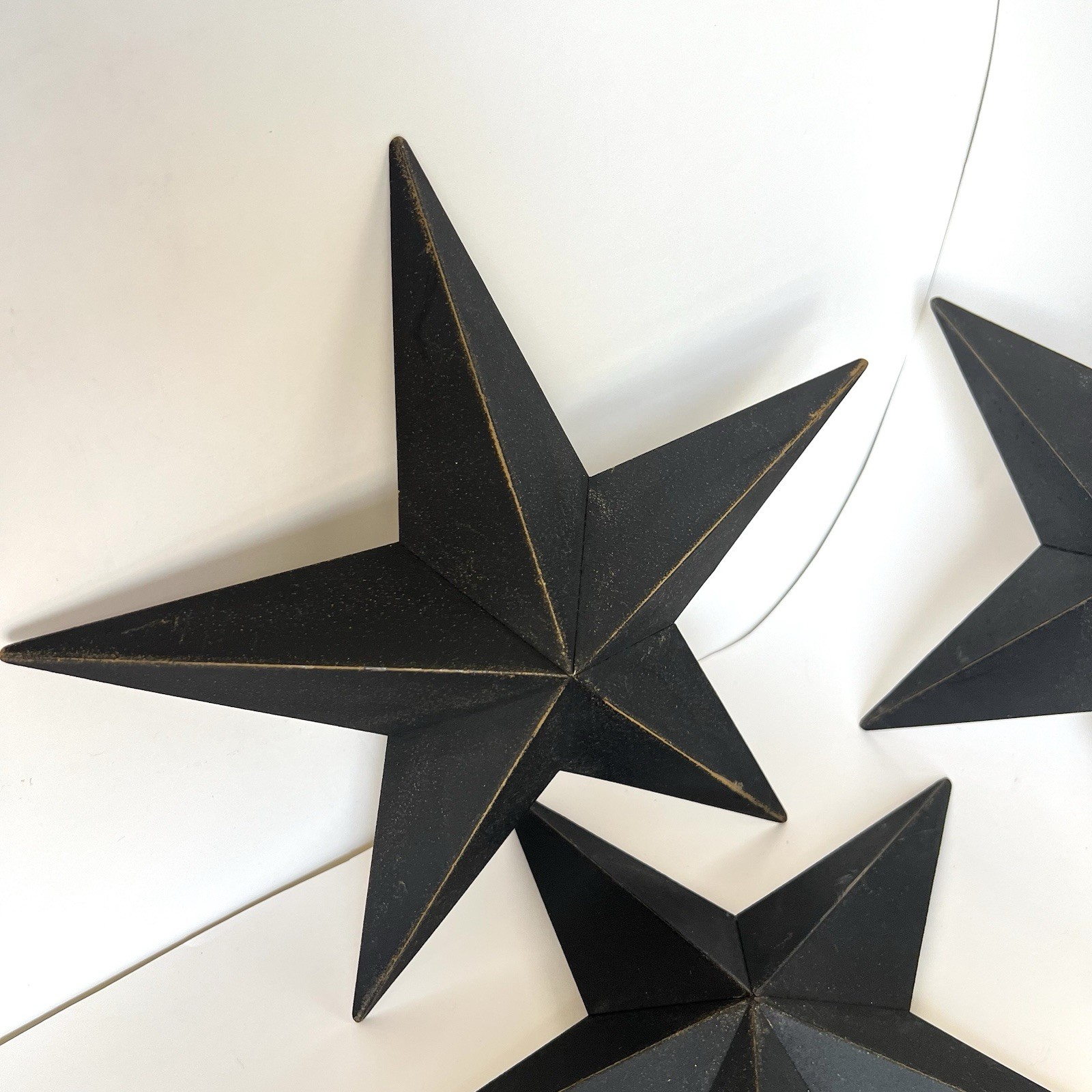 5 Metal Barn Star Wall Decor Texas Stars Art Rustic 12" Black Rust Color